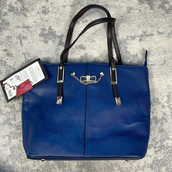 NWT Porto Vino Wine Purse Tote Bag with Spout Blue - Picture 3 of 16
